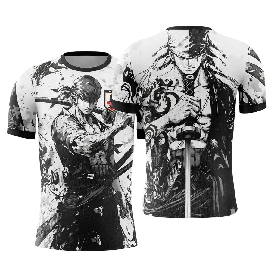 Zoro Anime Merchandise - Camiseta Esportiva Unissex Infantil e Adulto