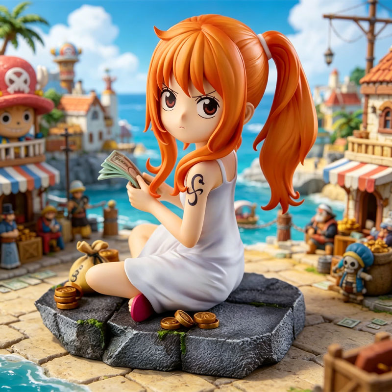 Anime Merchandise Names - Estátua GK Nami da Infância One