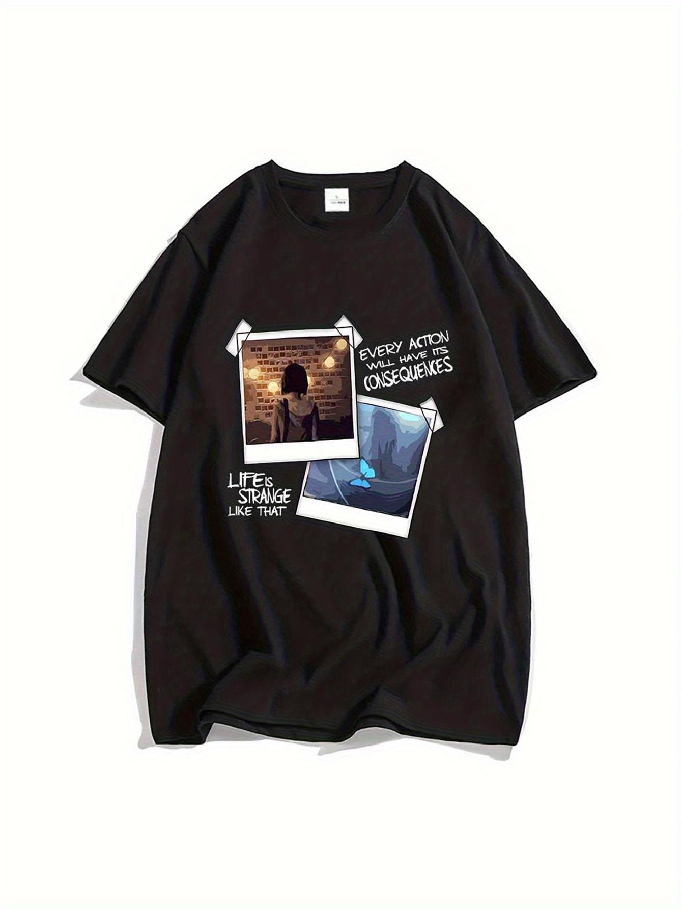 Anime Convention Merchandise - Camiseta Gráfica Masculina Life Is Strange