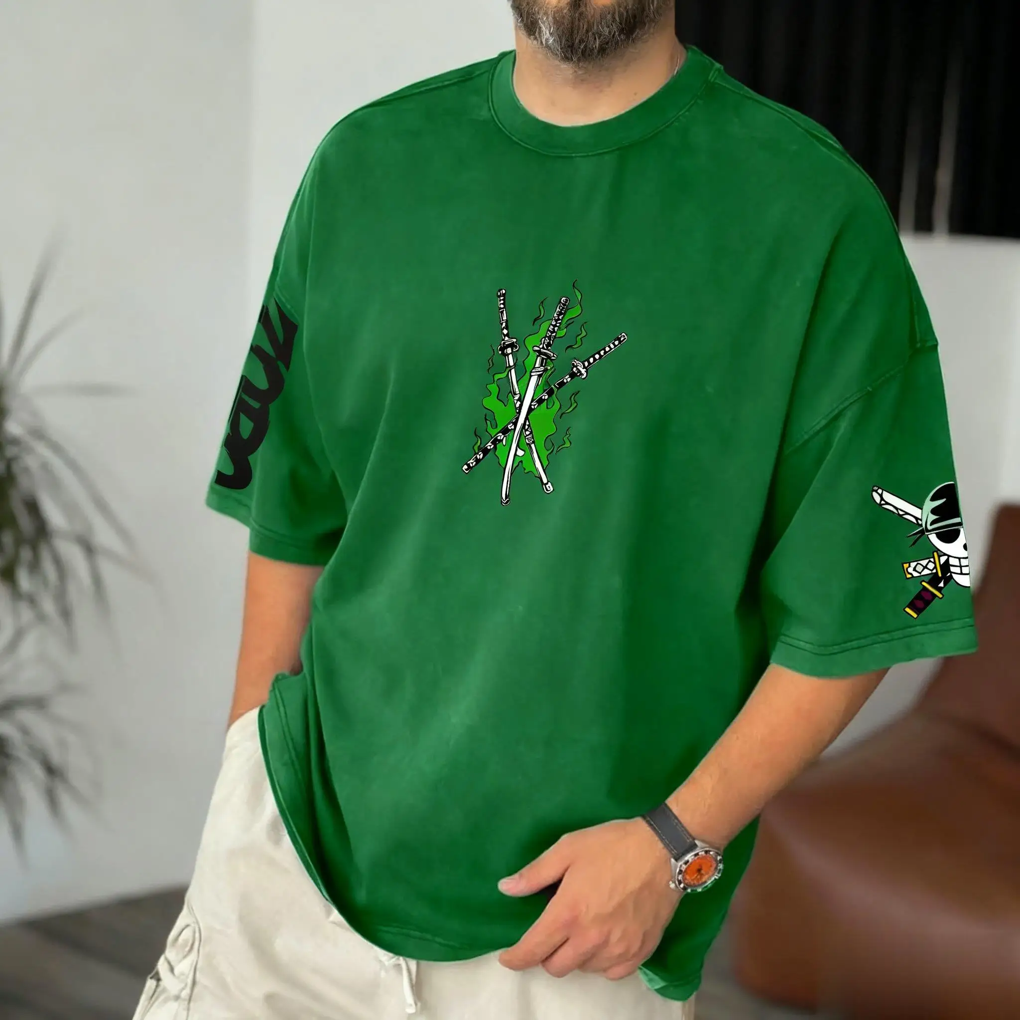 Verão y2k anime uma peça zoro  - Zoro Anime Merchandise avaliação e preço