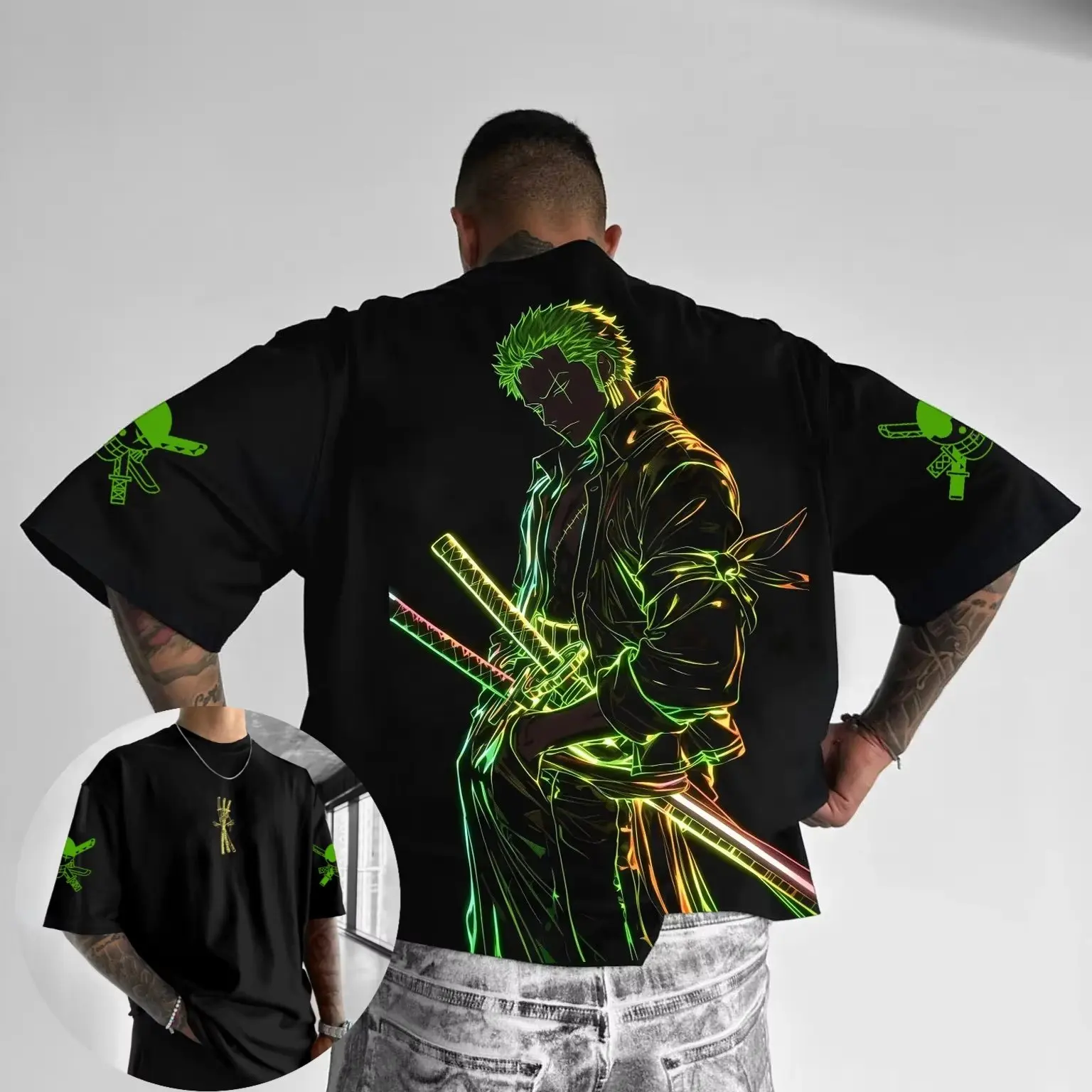 Verão y2k anime uma peça zoro  - Zoro Anime Merchandise avaliação e preço